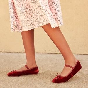 Loeffler Randall Leonie Rust Velvet Ballet Flat